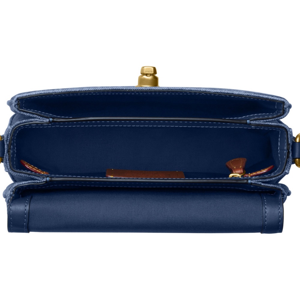 Coach Cassie Mini Blue Denim Crossbody - Picture 3 of 13